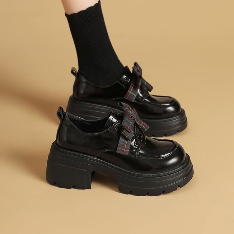 Women Sweet Plaid Bow Platform - đánh giá và giá Oxford Lace Up Women