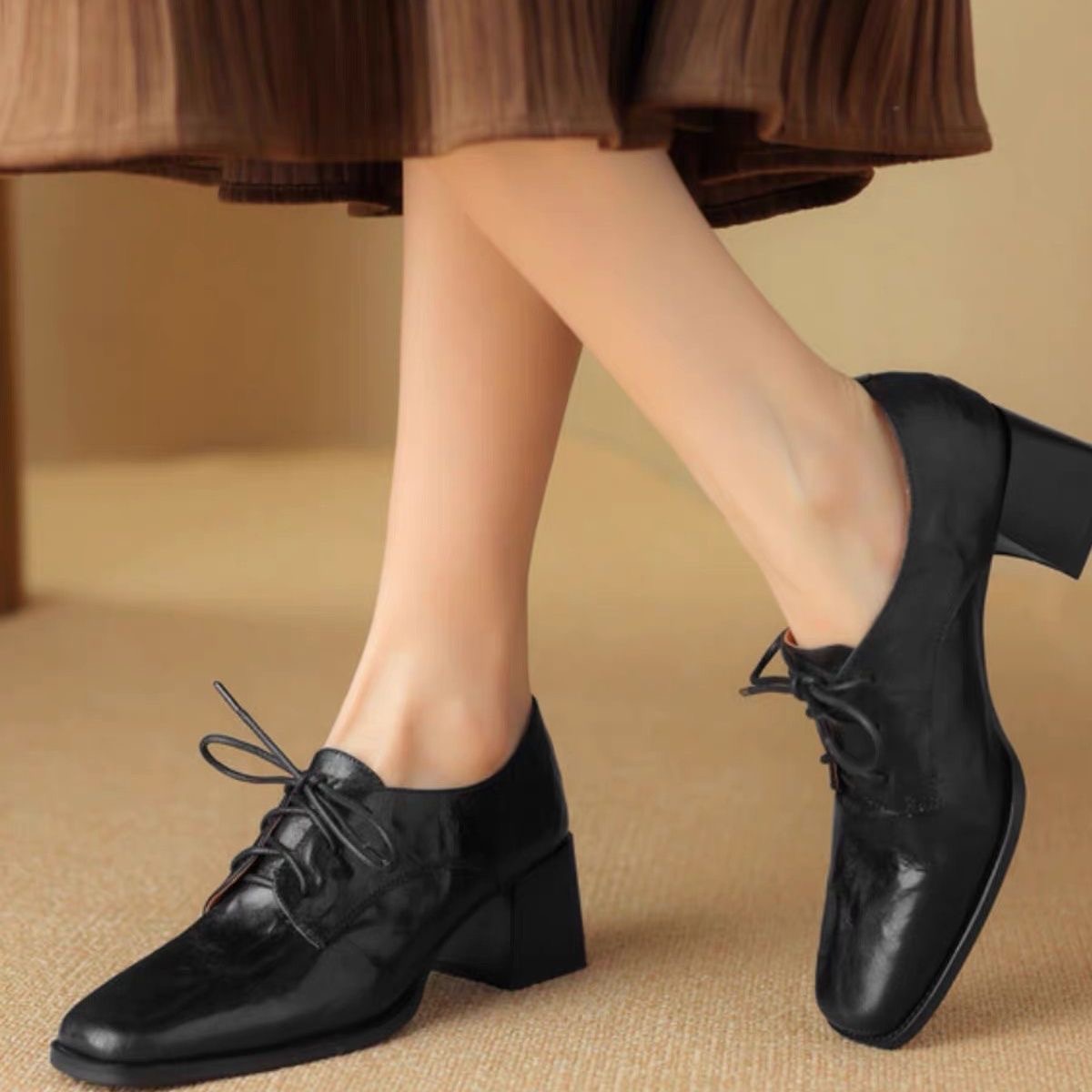 Women Square Toe Lace Up Oxfor - đánh giá và giá Oxford Lace Up Women