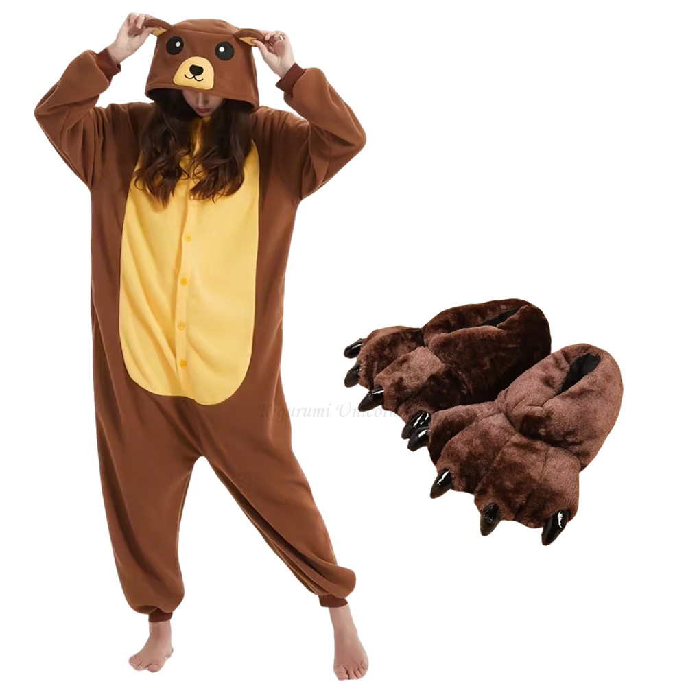 Adult Brown Bear Kigurumi Unic - đánh giá và giá Women Shoes Xxl