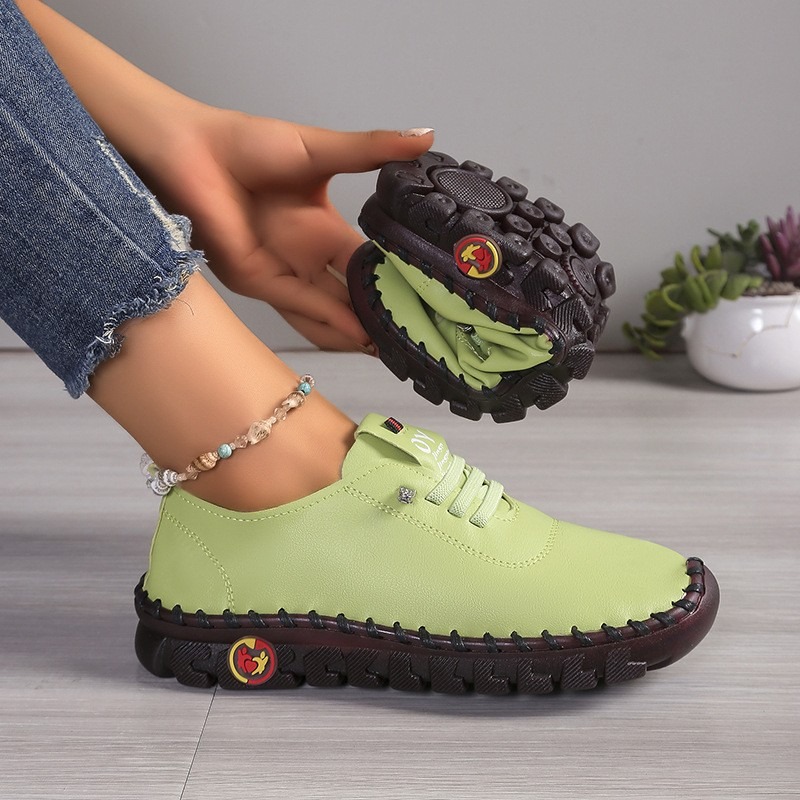 Women Leather Casual Shoes Lac - đánh giá và giá Oxford Lace Up Women