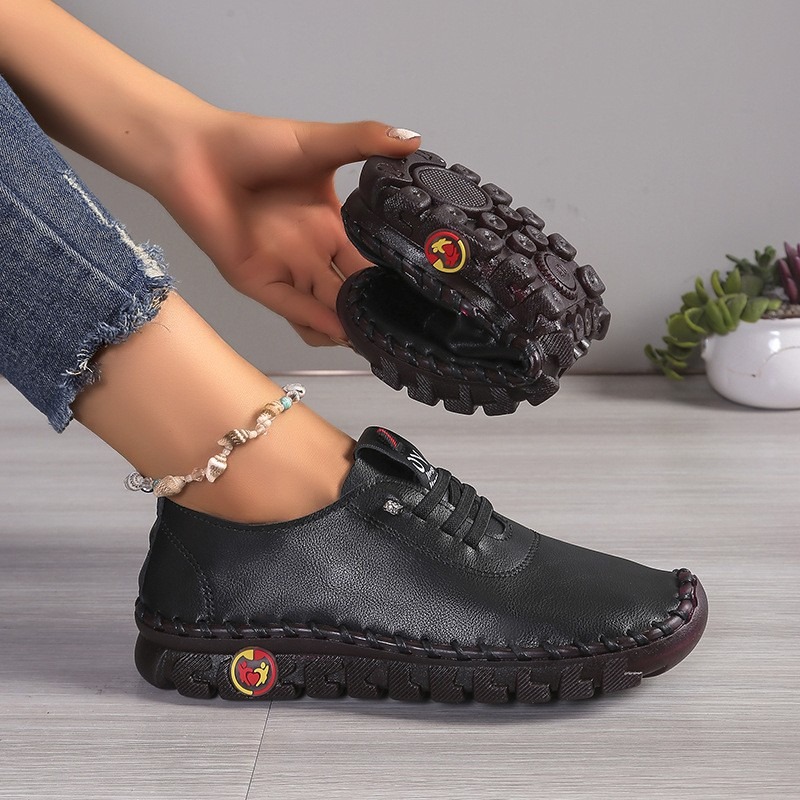 Women Leather Casual Shoes Lac - đánh giá và giá Oxford Lace Up Women