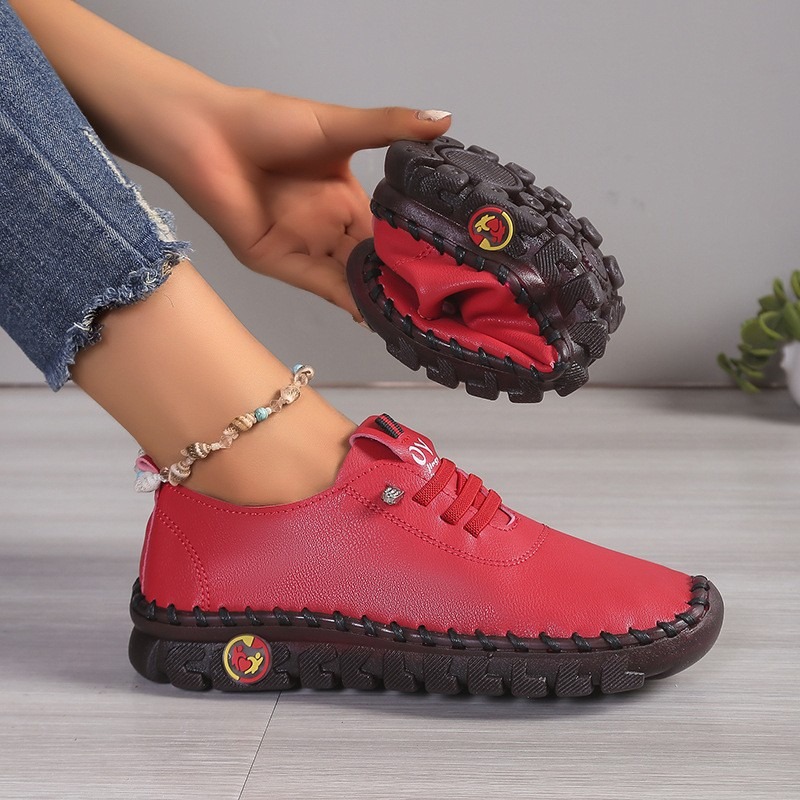 Women Leather Casual Shoes Lac - đánh giá và giá Oxford Lace Up Women