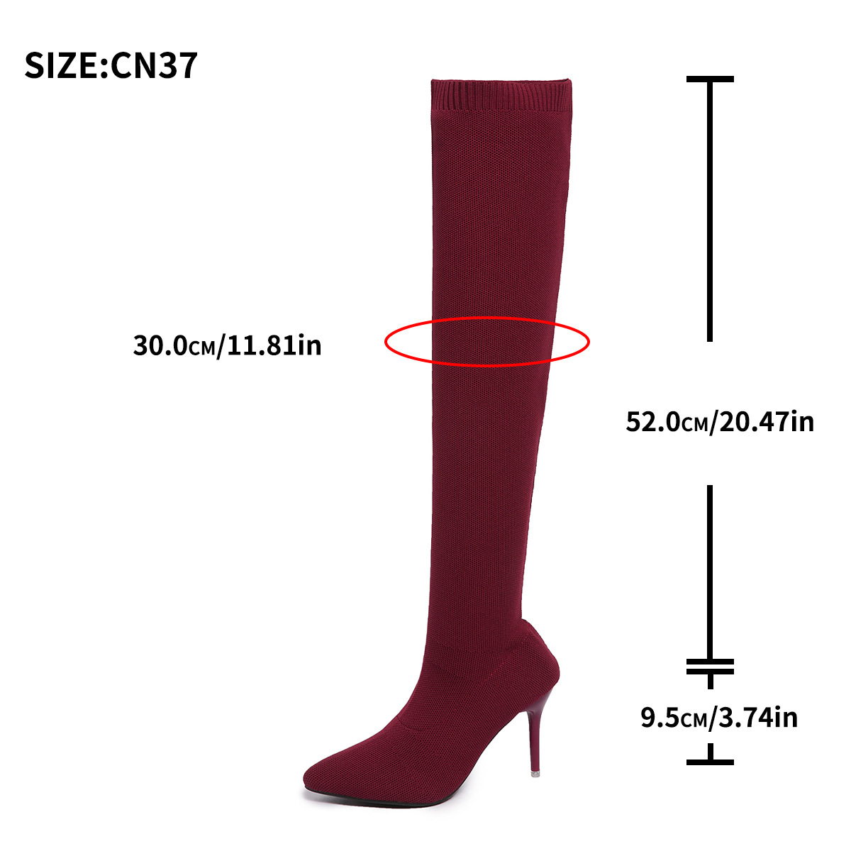 Over-the-knee Sock Boots Women - đánh giá và giá Sock Boot Women