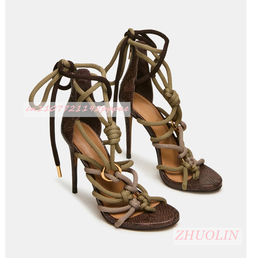 Retro Snakeskin Thick Rope Cri - đánh giá và giá Women'S Shoes Quality