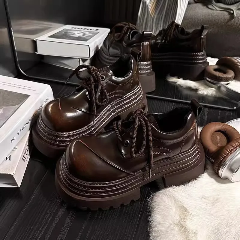 Women Retro Loafers 2025 Sprin - đánh giá và giá Oxford Lace Up Women